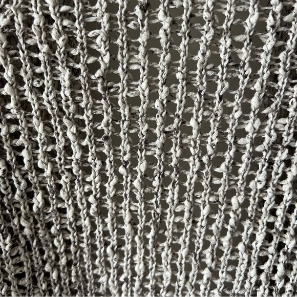 Eileen Fisher Open Knit Cardigan Cotton Pockets B - Picture 6 of 9